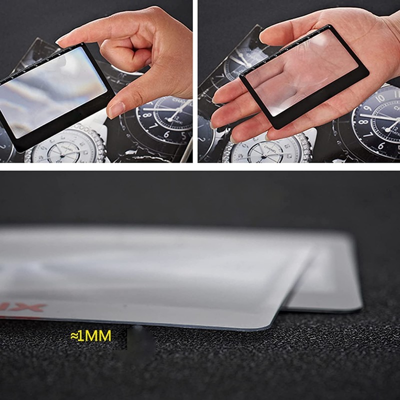 Credit Card Magnifier Card 3X - Slim Pocket Magnifying Glass