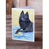 Caroline's Treasures Schipperke Sweet Dreams Greeting Cards and Envelopes Pack