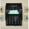 Today's Curtain Emelia Original Voile Valance 14", Black, 60" W