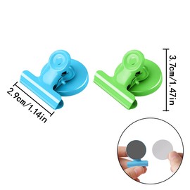BEZANU Magnet Clip，10PCS Heavy Duty Refrigerator Magnet for Home, Office, Teaching (5 Colors）
