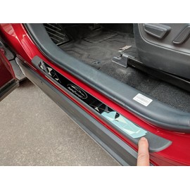 GZBFTDH Auto Parts Door Sill Protector, for Volkswagen Passat 2019 Accessories Car Scuff Trim, Steel with Plastic Door Entry Guard Plate