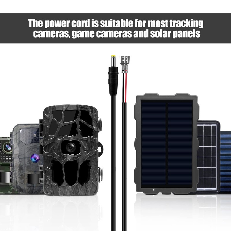 Yoizyfree 2 PCS Trail Camera Power Cord, 4.0x1.7mm DC External