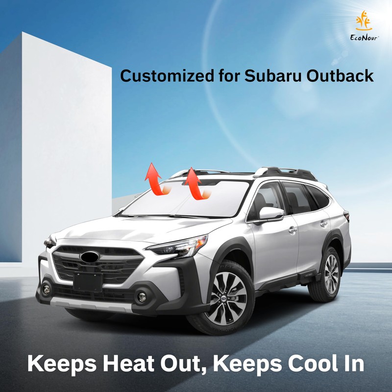 for Subaru Outback 2014-2019 Windshield Sunshade - EcoNour 240T Polyester