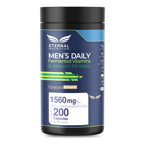 MENS DAILY MULTIVITAMIN AND ANCIENT MINERALS 4 en 1, 200
