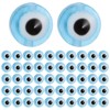 VALICLUD Pack of 100 Eyeball Beads Turkish Eye Light Blue