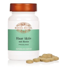 BÄRBEL DREXEL® Hair Active with Biotin Tablets (Pack of 125) Hair G'sund, Anti-Hair Loss, Hair Growth, Hair Vitamins, Biotin Tablets + Zinc + Copper 100% Made in Germany Hair Growth Agent