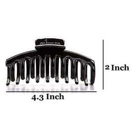 Pinza para el pelo de color jaspeado de 8,9 cm, acrílico, fuerte sujeción, pinzas para el pelo para mujeres y niñas, para cabello mediano o largo, A-n