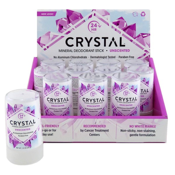 Crystal Deodorant Stick 1.5 Ounce (12 Pieces) Display (44ml)