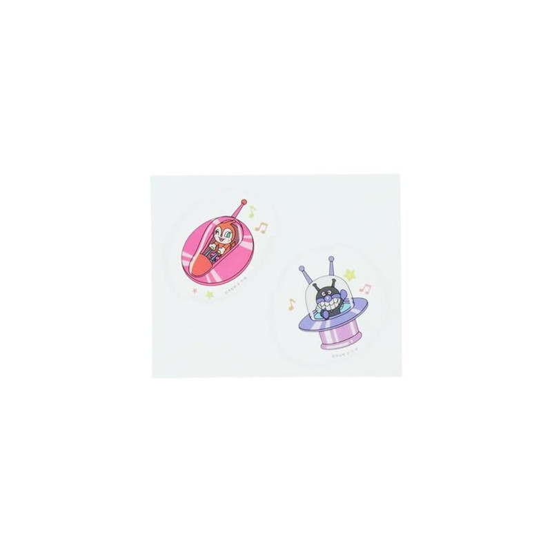 Sunstar Stationery Anpanman Together! Lipeta 808307 Bayikinman Dokin-chan Sticker