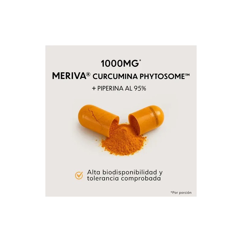 Suplemento de Cúrcuma Vitfinity con Meriva Phytosome y Pimienta Negra