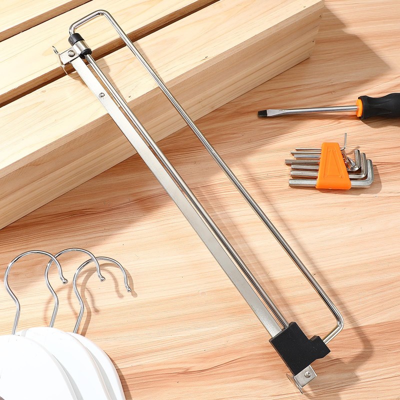 VILLCASE Retractable Wardrobe Clothes Hanger Rail Pull Out Wardrobe Clothing