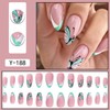 Press on Nails for Women Medium Almond Fake Nails Press