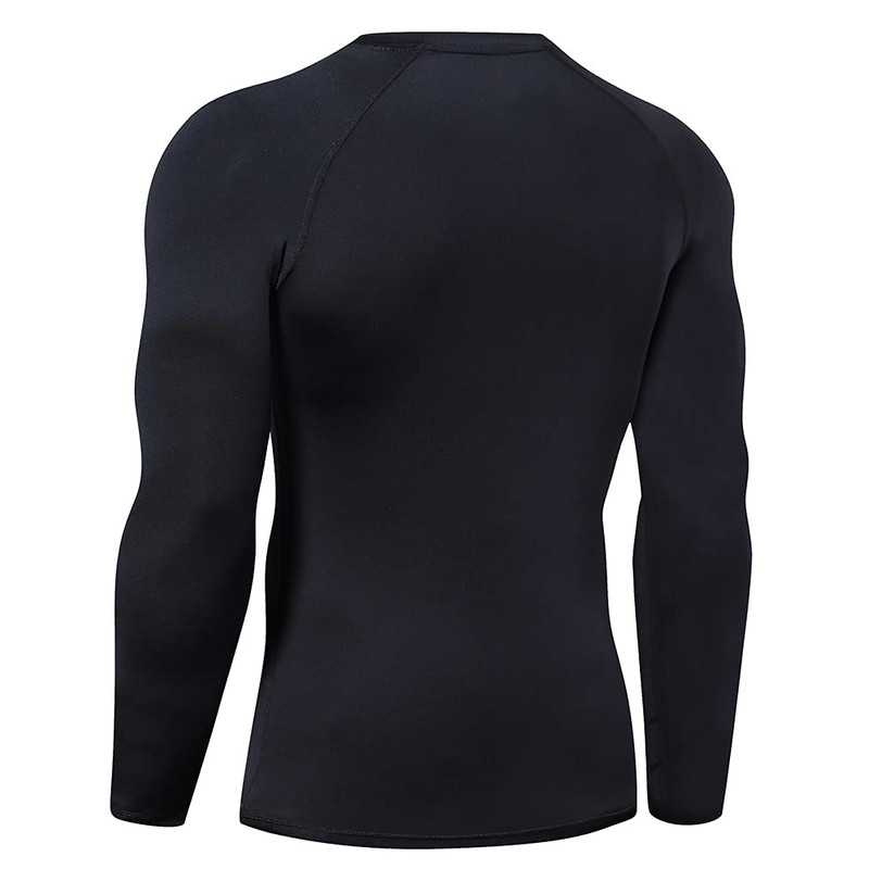 LAFROI Men's Long-Sleeved UPF 50+ Compression Shirt Rash Guard CLY08C,