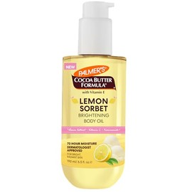 Palmer's Cocoa Butter Formula, Lemon Sorbet, Aceite Corporal Iluminador, Extracto de Limón, Vitamina C & Niacinamida, Humectación 72 Horas, Exquisito 