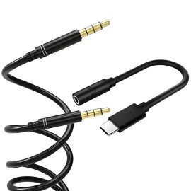 For HTC Metal Type-C to Long Lifespan 3.5MM Headphone Jack Adapter AUX Cable f HTC U12+