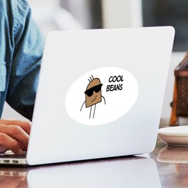 CafePress Cool Beans Oval Sticker Oval Car Bumper Sticker