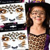 Leopard Face Tattoo Stickers Tiger Lion, Leopard Print Cat Face