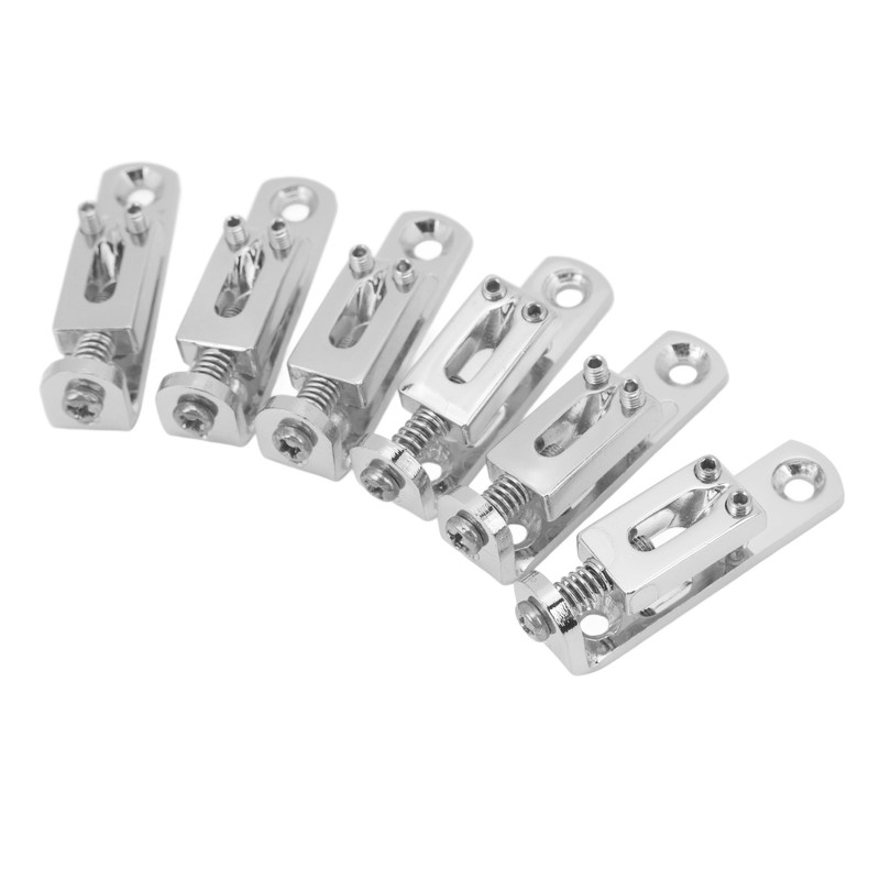 6PCS Guitar Bridge Saddle Split Type Zinc Alloy Electric Guitar