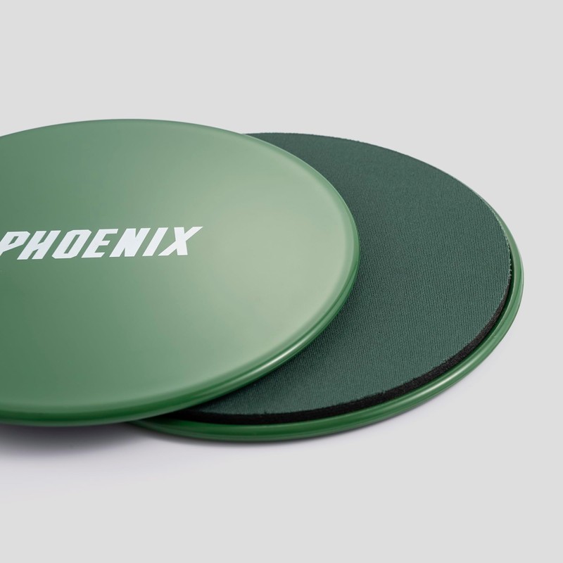 Phoenix Fitness Dual-Sided Gliding Discs - 2x Core Sliders for