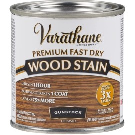 Varathane 262026 Premium Fast Dry Wood Stain, Half Pint, Gunstock