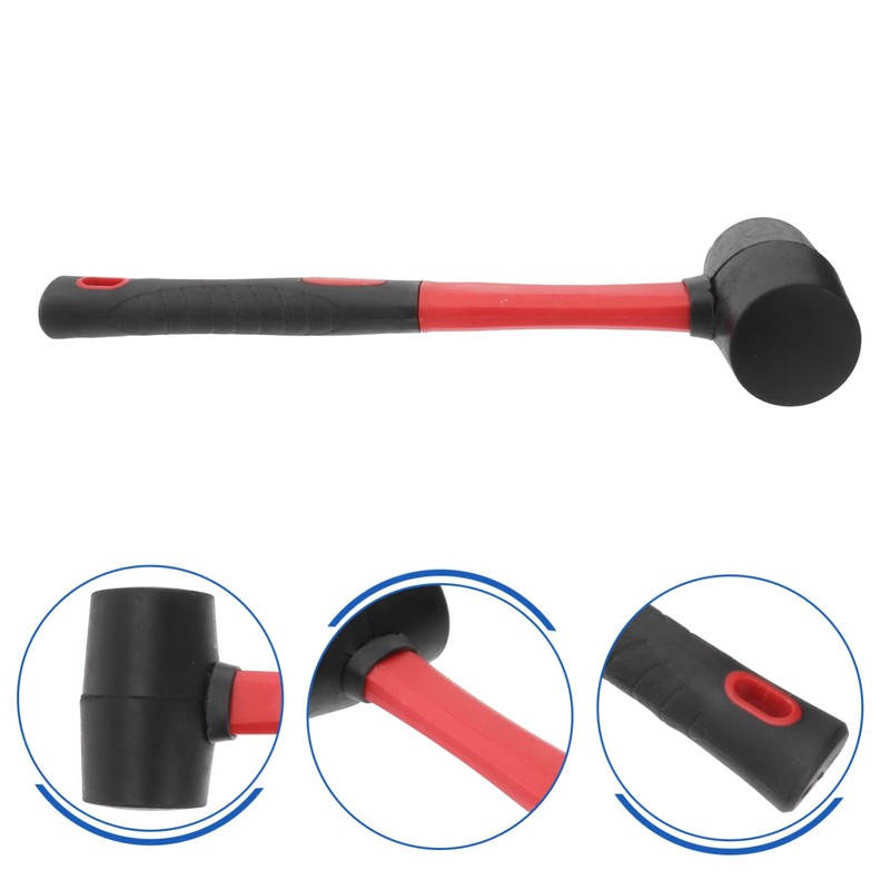 CORHAD Elastic Rubber Mallet Head Hammer 8oz for Flooring Leather