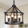 Yidelloc Farmhouse Light Fixtures Round Cage Chandeliers 4 Lights E12