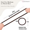 JASVERLIN Brown Thick Large Hair Elastics Ties, Damage-free Ponytail Holder