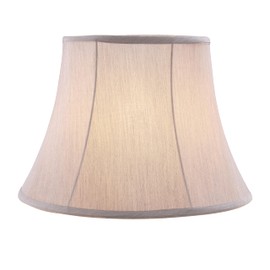 Aspen Creative 38020, Handsewn Bell Traditional Collapsible Spider Shade in Oak Faux Silk, 9" Top x 15" Bottom x 11" Slant