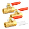 TAILONZ PNEUMATIC 3PCS 1/4 Inch Brass Mini Ball Valve Shut