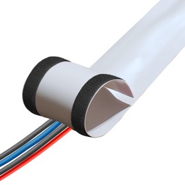 Rubber Bond Carpet Cord Cover Strips - Strong Carpet Cord Hider for Easy Cable Management - 6"x48" Cord Covers for Wires on Floor - Low Profile Carpet Cable Cover - Wire Cover for Carpet (White)