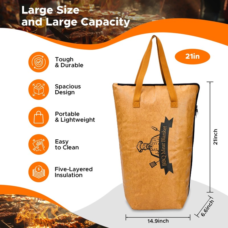 Reusable BBQ Blanket for Resting Meat - Insulated Smoker Grilling