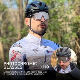 SCVCN Photochromic Cycling Glasses Sports Sunglasses Men Women Clear Bicycle MTB UV400 Protection Running Mountain Bike Baseball Biking Goggles Riding BMX Fishing Riding Golf Driving Softball 02