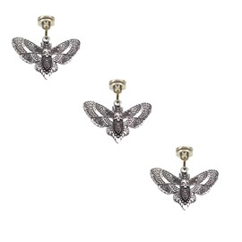 Silver Hinge Head Home Decoration Gothic Butterfly,Magnetic Hinge Dropper Hanging,Magnetic Hinge Head Toppers,Door Hinge Pin Topper (Silver)