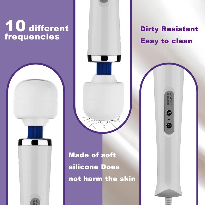 Aeveone Wired Powerful Handheld Electric Back Massager Strong Personal Massage