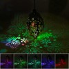 Iron Hollow Water Drop Lamp Solar LED Lantern Garland Garden