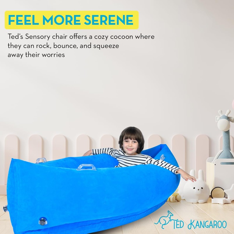 Sensory Chair for Kids - Inflatable Peapod for Children, Includes