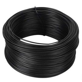 Galvanised Iron Wire Cable Ties, Multifunctional Black Plastic Coated Wire, Bundling Ties, Garden Twine