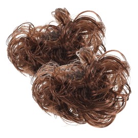 Beavorty 2Pcs Large Curly Hair Bun Clips for Women Wavy Synthetic Hairpieces Easy-to-Use Claw Clip Extensions for Messy Buns and Ponytails