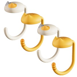 SamHeng Cat Bag Hooks for Table, 4 Pcs Cartoon Kitten Purse Hook Hangers Portable Rotatable Table Bag Holders, Removable Handbag Hook Backpack Hangers Multifunctional Table Hooks