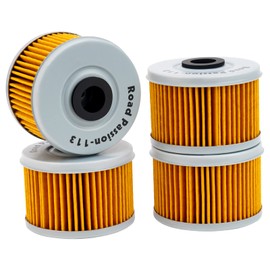 Road passion 15412-HM5-A10 Oil Filter Replacement for Honda ATC250 ATC350 TRX250 TRX300 TRX350 TRX400 TRX420 TRX500 TRX520 FE FM CBF125 VT125 XL125 CBF250 SXS500 SXS520 15412-HM5-010 (4Pcs)