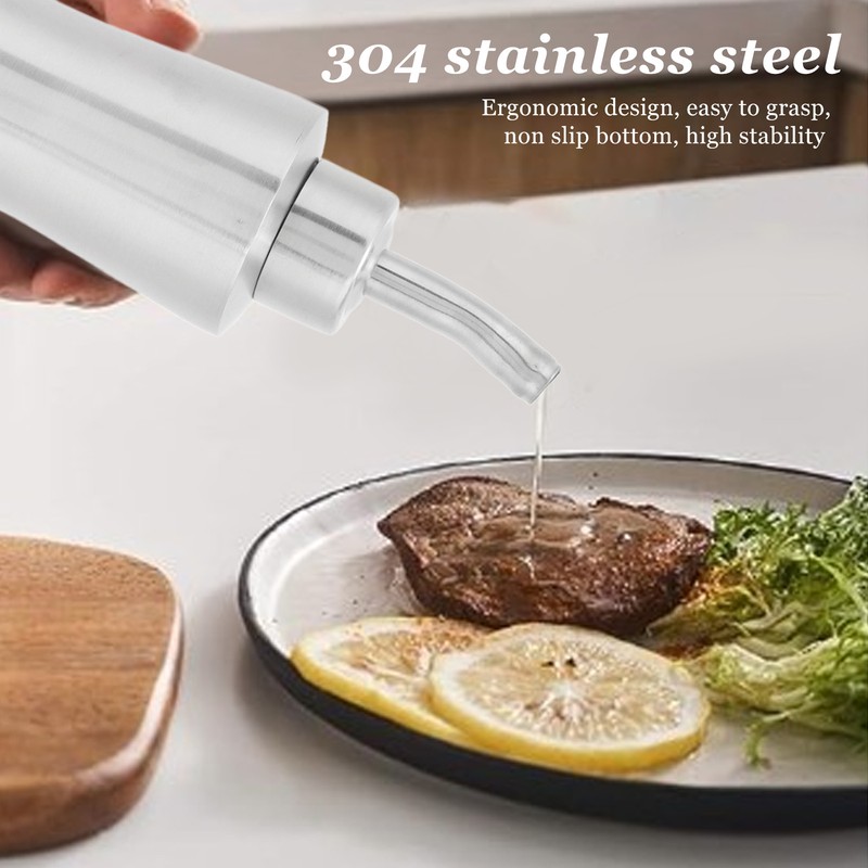 Olive Oil Dispenser Bottle 304 Stainless Steel Vinegar Cruet with