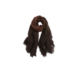 Jeelow Lightweight Summer Scarf Light Shawl Wrap Linen Feel Scarves For Men And Women, Cotton Brown Ombre, Large