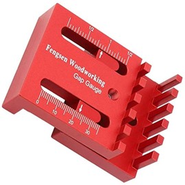 Wooden Tenon Ruler Marking,Woodworking Gaps Gauge Depth Measuring Ruler Line Sawtooth Ruler Marking Tool,Woodworking Measuring Tools Red