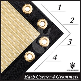 Royal Shade 6' x 97' Beige Fence Privacy Screen Windscreen Cover Netting Mesh Fabric Cloth - Cable Zip Ties Included - WE Custom Make Size