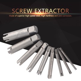 Broken Tap Made of High-Speed Steel Broken Screw Extractor A B C 3 Optional Set (9 Pieces), #-02