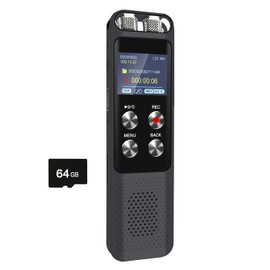 72GB Digital Voice Recorder - Digital Recorder with Playback, Password, USB, Voice Activated Recorder Portable Recording Device, Audio Recording Device for Lectures Meetings, Dictaphone Sound Recorder