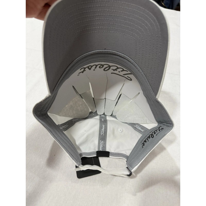 Titleist Logo Bear SCJG Logo White Strap Back Unisex Hat/Cap