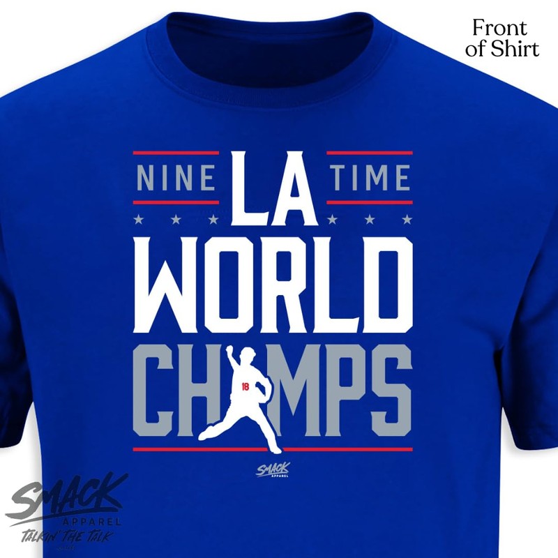 Nine Time Champs Tシャツ ロサンゼルス野球ファン用 (SM-5XL)