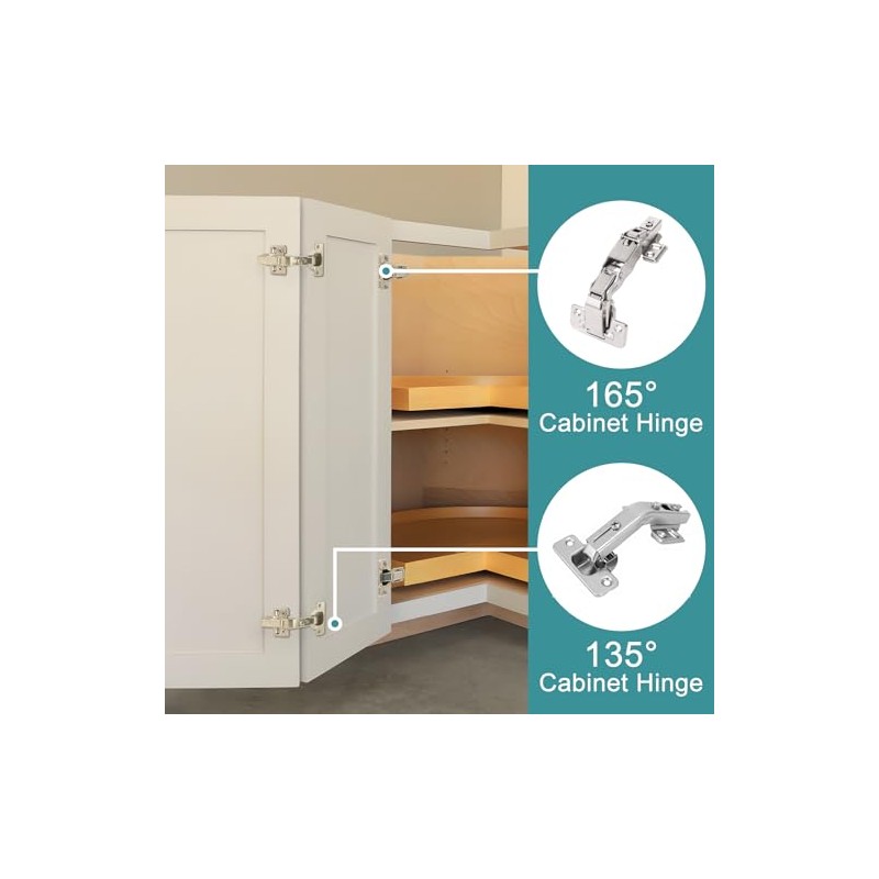 HBL' 165° & 135° Soft Close Cabinet Hinges for Lazy