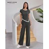 BeryLove Women's 2 Piece Outfits Lounge Sets Slim Short Sleeve